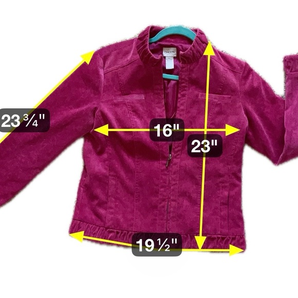 Chico’s Pink Corduroy Jacket Floral Embossed Artsy Quiet Luxury Size 0 Small - Picture 8 of 10